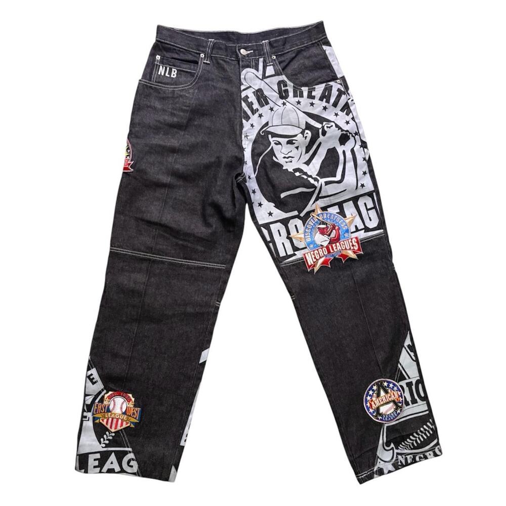 Vintage 90’s limited edition men’s NLB Negro League Baseball Denim Jeans size 36